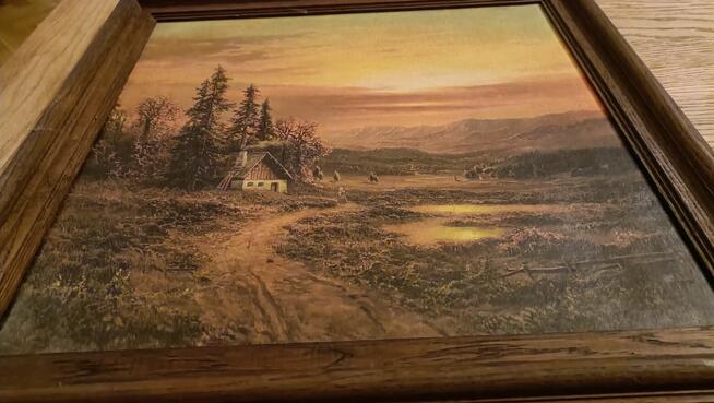 Ładna reprodukcja Zachód Słońca