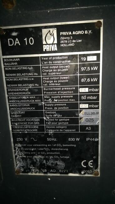 Nagrzewnica gazowa Priva DA 10
