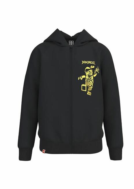 152 Bluza z kapturem rozpinana Lego Ninjago czarna zamek