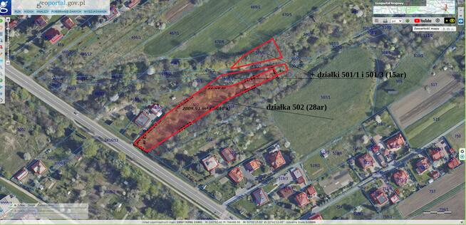 Działka 28 ar Munina (k. Jarosławia) ul. 3 Maja