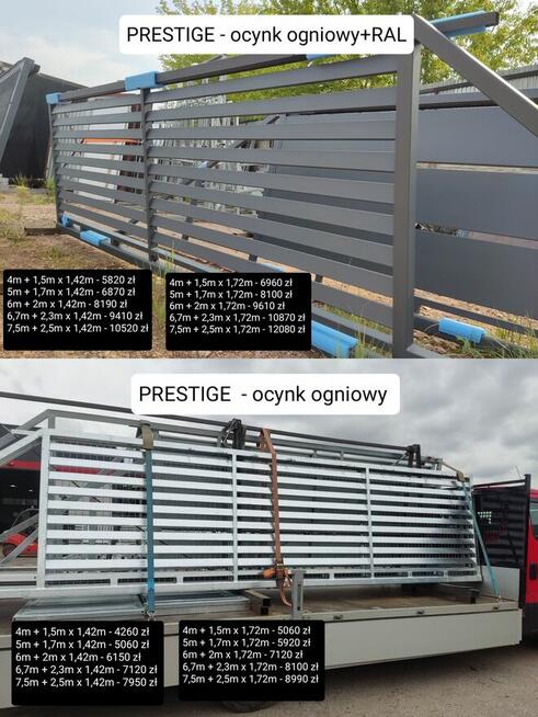 Brama przesuwna panelowa 4m SUPREME, ocynk+RAL, 5m 6m