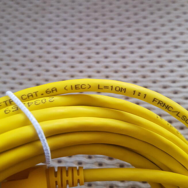 Kabel Krosowy LAN DATWYLER kat.6a flex 4P Zolty 2x po 10M i