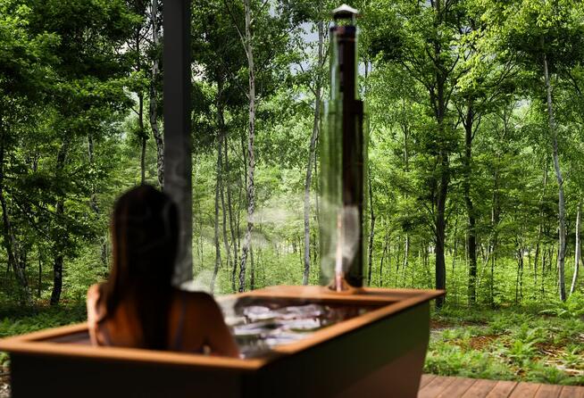 MIKRO HOTEL z wanną LAVA DUO SPA / dom pasywny z projektem