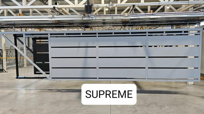 Brama przesuwna panelowa 4m SUPREME, ocynk+RAL, 5m 6m