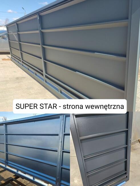 Brama przesuwna pełna/bez prześwitu 4m SUPER STAR, ocynk+RAL