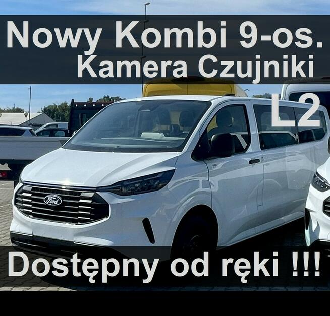 Ford Transit Custom Nowy Kombi L2 Trend 150KM Kamera Czujniki Dostępny od ręki ! 2156 zł