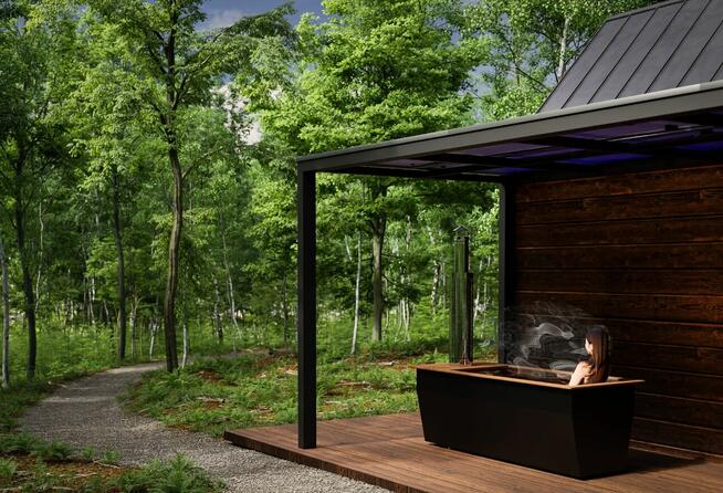 MIKRO HOTEL z wanną LAVA DUO SPA / dom pasywny z projektem