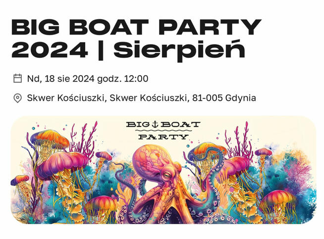 Bilety na Big Boat Party Gdynia