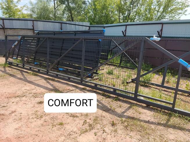 Brama przesuwna panelowa 4 m COMFORT, ocynk ogniowy