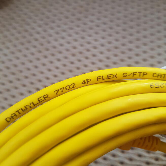 Kabel Krosowy LAN DATWYLER kat.6a flex 4P Zolty 2x po 10M i