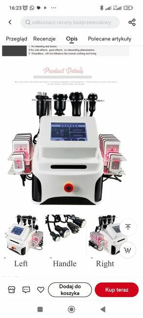 Rf kawitacja lipolaser masaż prozniowy