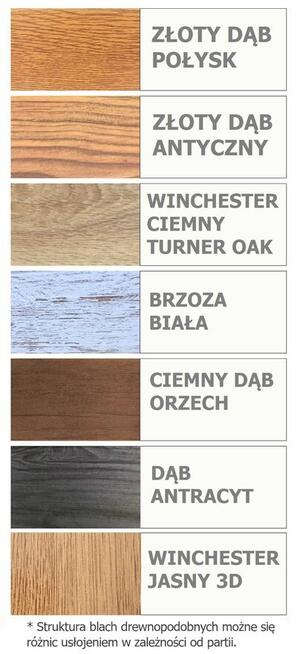 PODBITKA DACHOWA STALOWA metalowa DREWNO podobna ZŁOTY DĄB