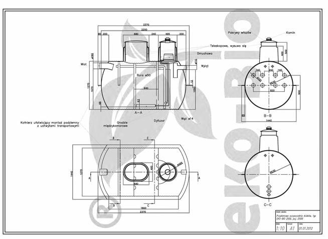 Biologiczna Oczyszczalnia Ścieków EKO-BIO 2500L