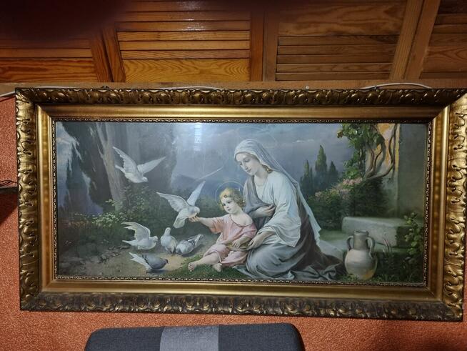 Obraz zabytkowy Św. Franciszek 140x70cm