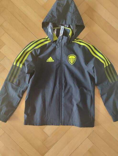 Sprzedam kurtkę wiatrówkę Adidas z kapturem Leeds United