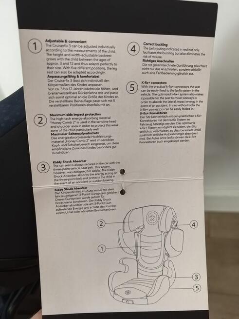 Fotelik dziecięcy samochodowy 15-36 kg