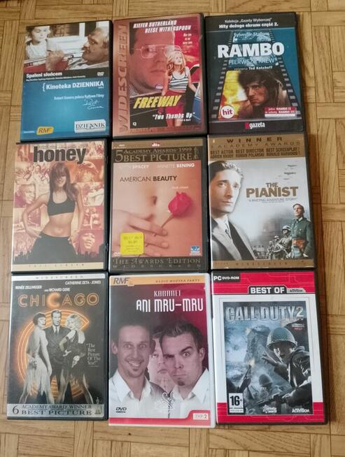 Zestaw płyt CD i DVD, różne.