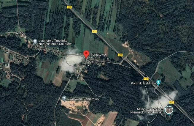 Działki budowlane 6 300 m2, Poniatowo, gm. Małkinia Górna