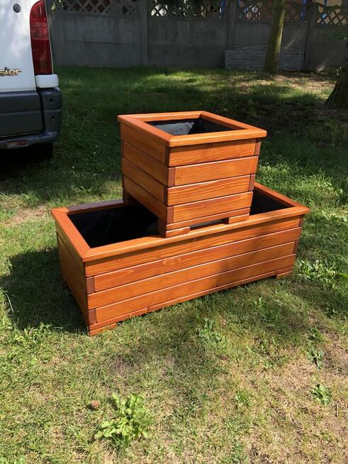 Donica drewniana, dekoracyjna. Wyprzedaż!