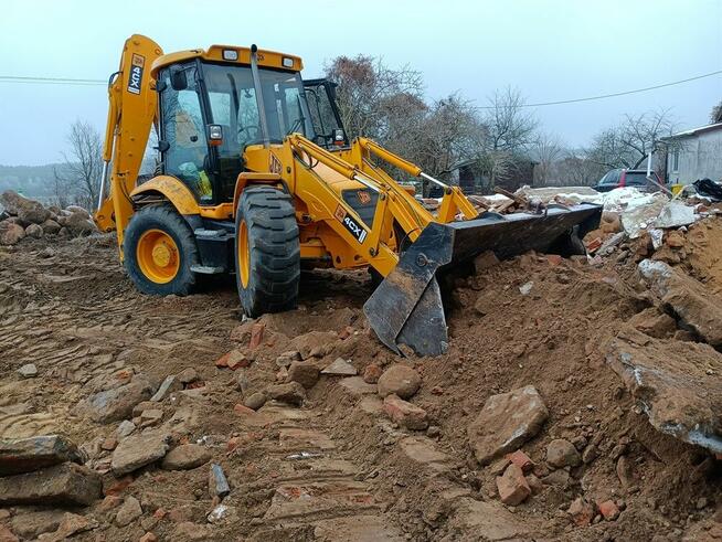 Usługi koparko-ładowarką 4cx, komplet, wykopy, plantowanie.