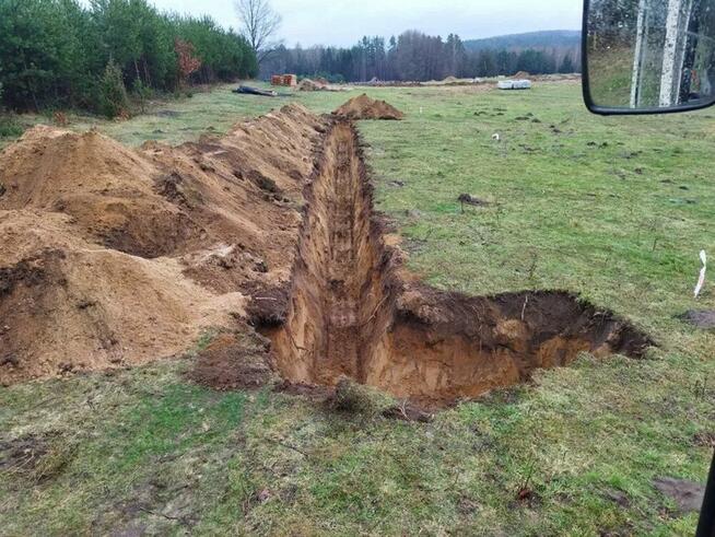 Usługi koparko-ładowarką 4cx, komplet, wykopy, plantowanie.