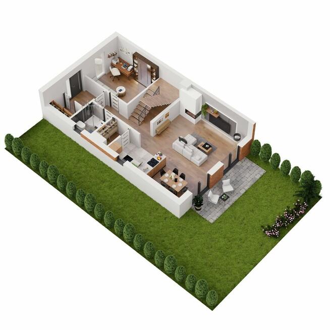 Nowoczesny i kameralny dom w zabudowie bliźniaczej