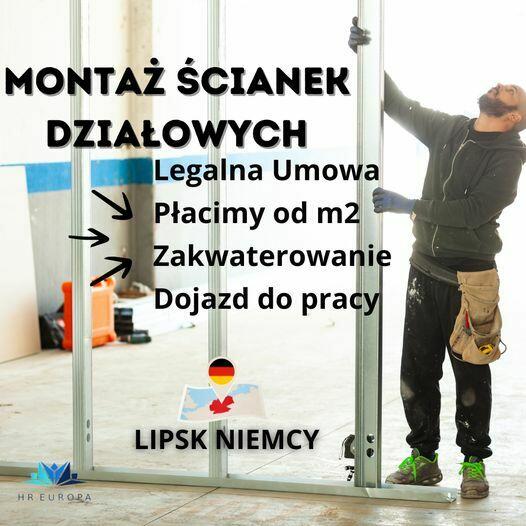 STAWIANIE ŚCIANEK DZIAŁOWYCH - LIPSK OD ZARAZ