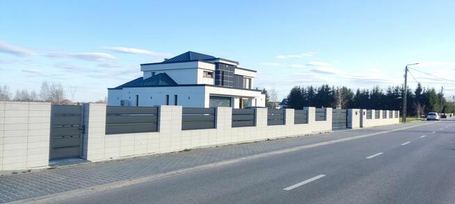 Ogrodzenia metalowe poziome z montażem. Panele palisadowe