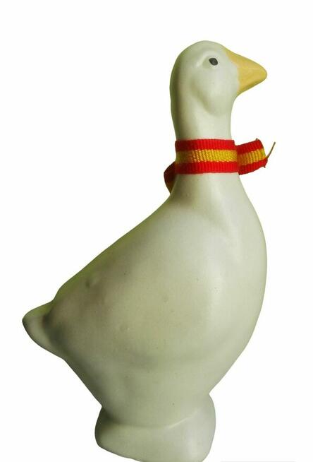 Ceramiczna figurka gęsi ze szwedzkiej manufaktury Kullabygde