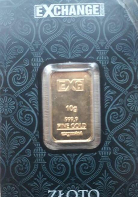 Sztabka złota 10 g próba 999/1000 Exchange