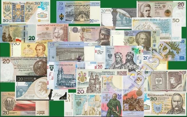 16 x ORYGINALNE Banknoty Kolekcjonerskie NBP ZESTAW KOMPLET