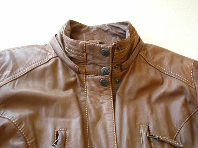 Płaszczyk damski, kurtka skórzana Cabrini rozm. XL