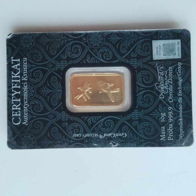 Sztabka złota 10 g próba 999/1000 Exchange