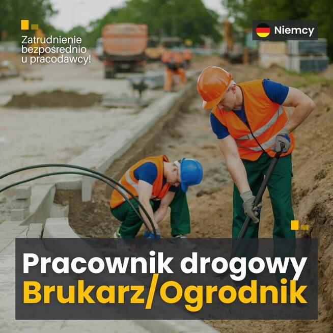 Pracownik drogowy - Brukarz - Ogrodnik - Operator maszyn