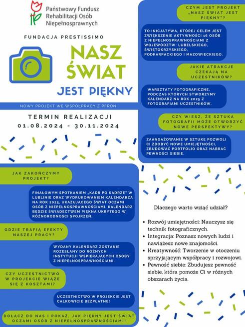 Kurs fotograficzny dla osób z niepełnosprawnościami LUBLIN/R