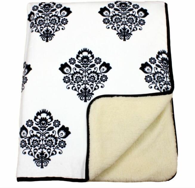 Koce kołdry wełna wełniane z polarem podwójne Naturalne