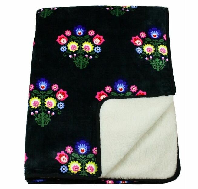 Koce kołdry wełna wełniane z polarem podwójne Naturalne