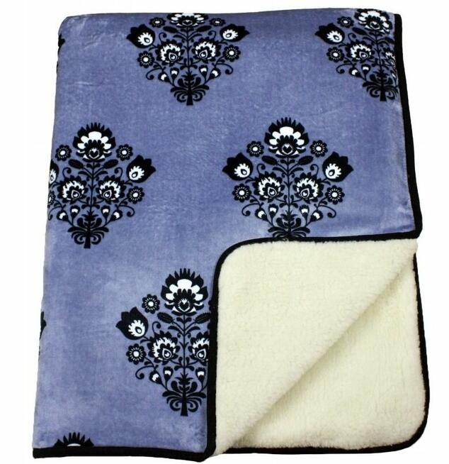 Koce kołdry wełna wełniane z polarem podwójne Naturalne