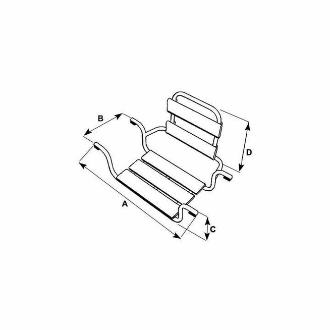 Siedzisko wannowe białe z oparciem