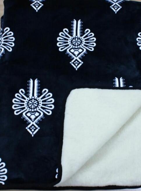 Koce kołdry wełna wełniane z polarem podwójne Naturalne