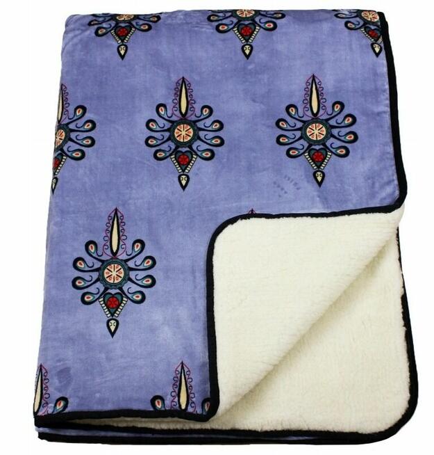 Koce kołdry wełna wełniane z polarem podwójne Naturalne