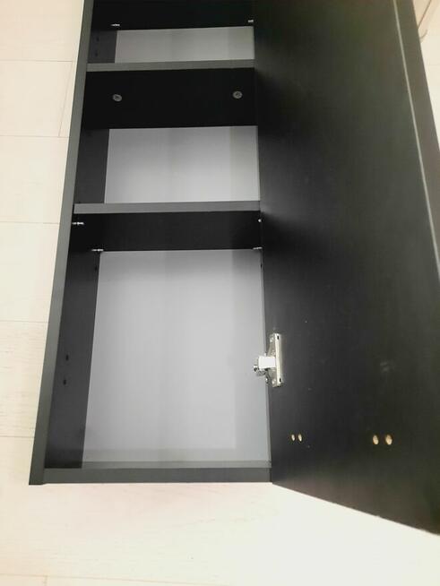 Łazienkowa szafka wisząca Katalonia 30 Sensea czarna złożona