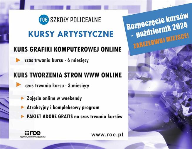 KURS GRAFIKA ONLINE lub KURS TWORZENIA STRON WWW ONLINE