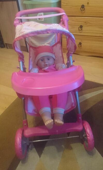 Wózek zabawkowy różowy składany okazja odbiór osobisty