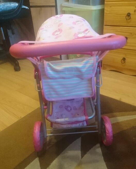 Wózek zabawkowy różowy składany okazja odbiór osobisty