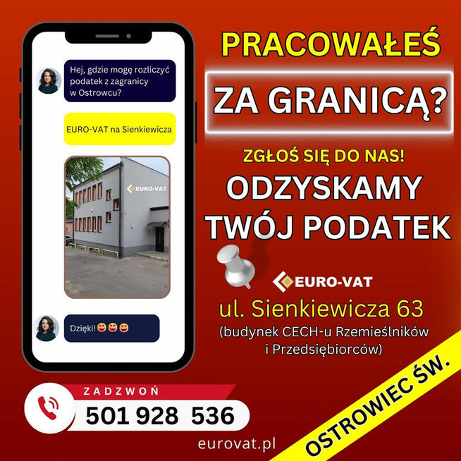 zwrot podatku z zagranicy Ostrowiec