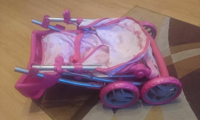Wózek zabawkowy różowy składany okazja odbiór osobisty
