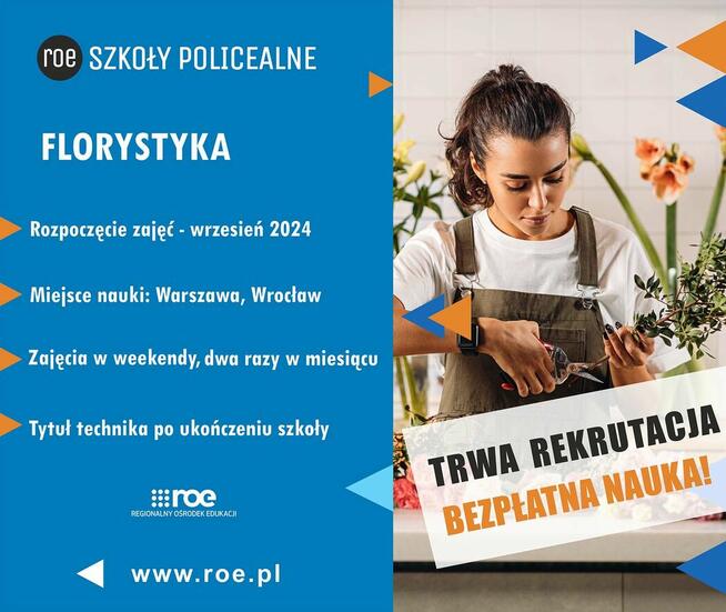 BEZPŁATNA Roczna szkoła policealna - FLORYSTA