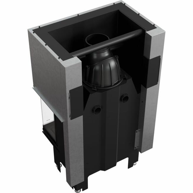 Kominek 3-szybowy z montażem nowoczesna obudowa