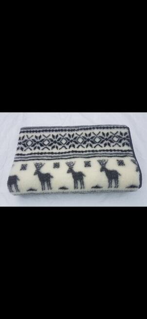 Koc wełniany koce wełniane naturalne runo owcze wełna